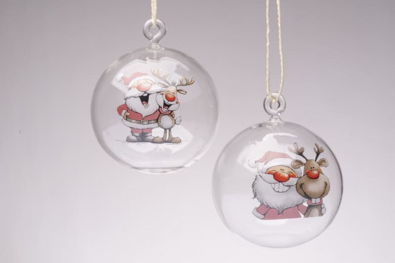 Set 2 Palline Natale - immagine 1